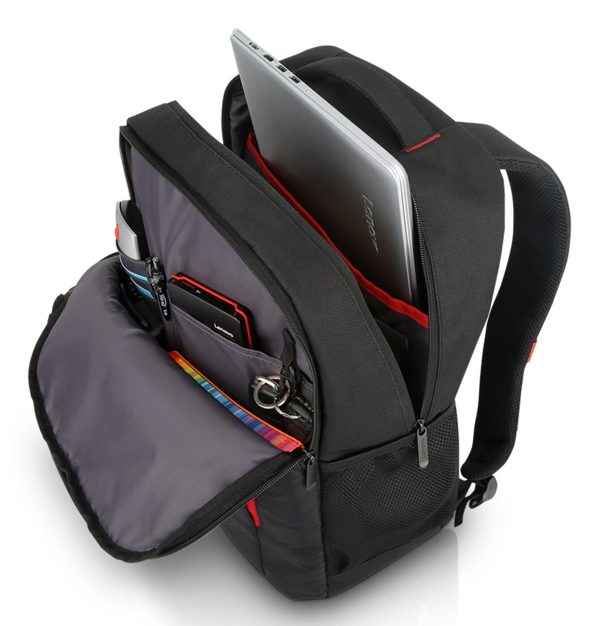 Lenovo B515 39,6 cm (15.6") Rygsæk Sort, Rød