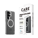 CARE by PanzerGlass Urban Explorer Case Transparent w. White Qi Samsung Galaxy S26 Ultra