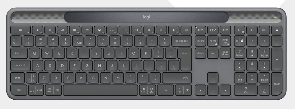 Logitech Signature Slim Solar+ K980 for Business tastatur Universel RF trådløs + Bluetooth QWERTY Nordisk Grafit