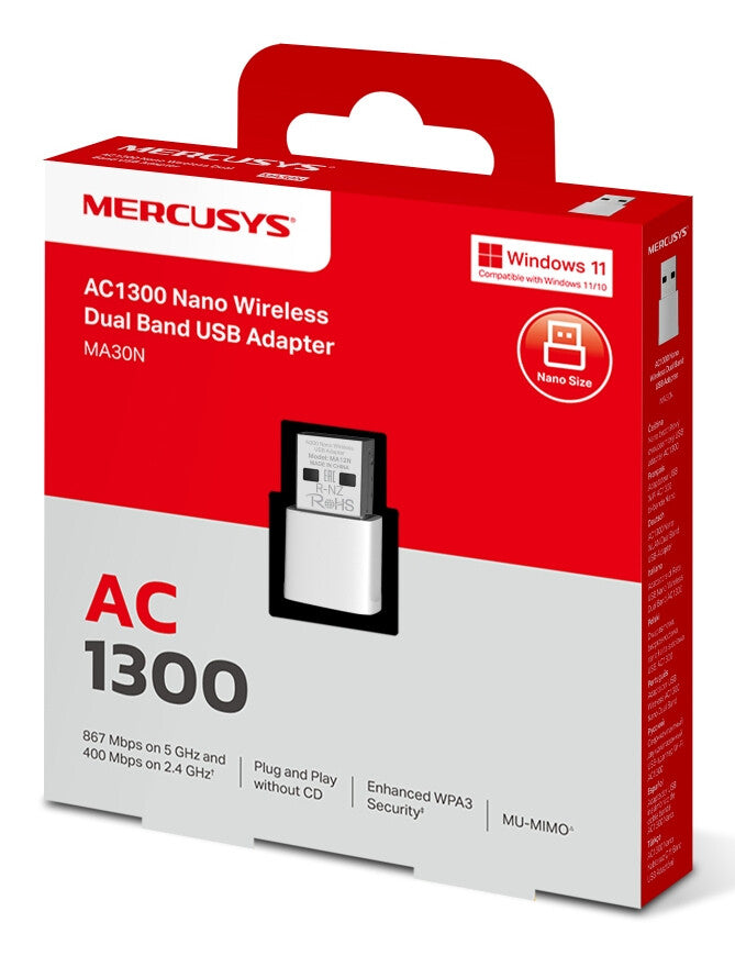 Mercusys MA30N netværkskort WLAN 1300 Mbit/s