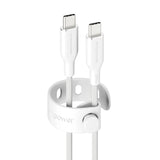 PanzerGlass empower by ® Racing 240W USB-C to USB-C Kabel | USB 2.0 | 2M | Silver White