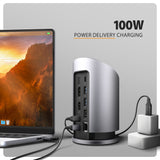 Axagon HMC-WL9 dockingstation Ledningsført USB 3.2 Gen 2 (3.1 Gen 2) Type-C Grå