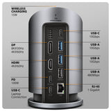 Axagon HMC-WL9 dockingstation Ledningsført USB 3.2 Gen 2 (3.1 Gen 2) Type-C Grå