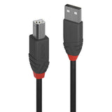Lindy 36677 USB-kabel USB 2.0 10 m USB A USB B 0,48 Gbit/sek. Sort, Grå, Rød