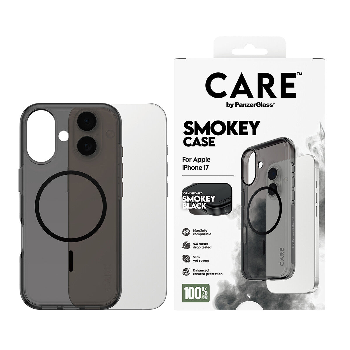 PanzerGlass CARE™ by ® Smokey Case m. Sort MagSafe iPhone 17