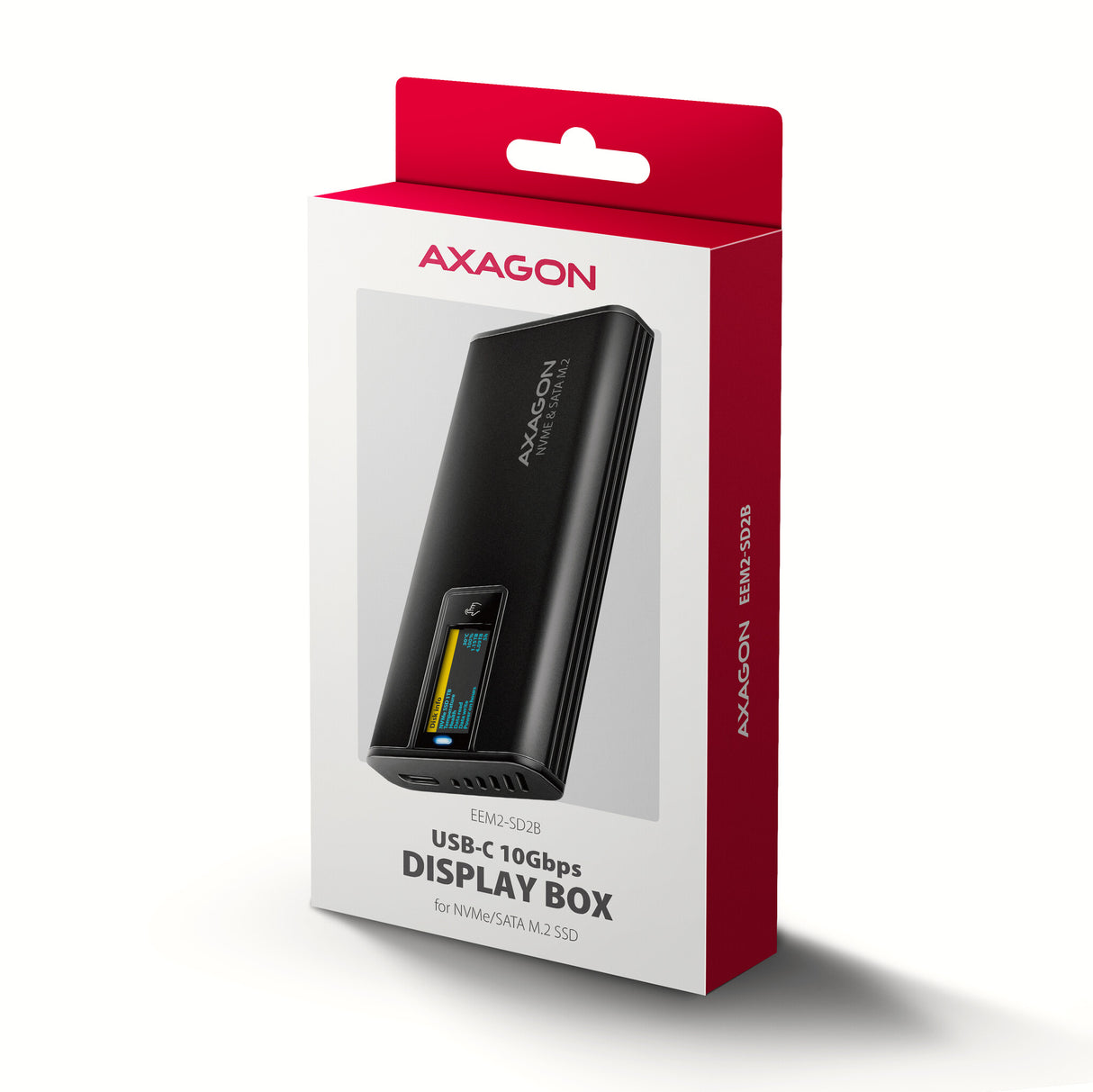 Axagon EEM2-SD2B drevkabinet SSD kabinet Sort M.2