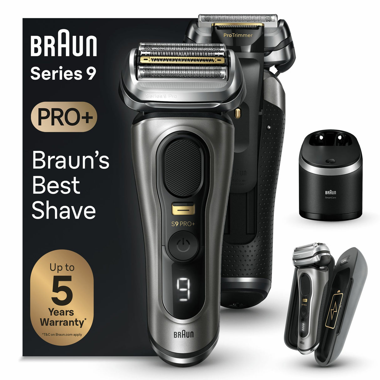 Braun Series 9 Pro+ 9575cc Wet & Dry Folie shaver Trimmer Metallic