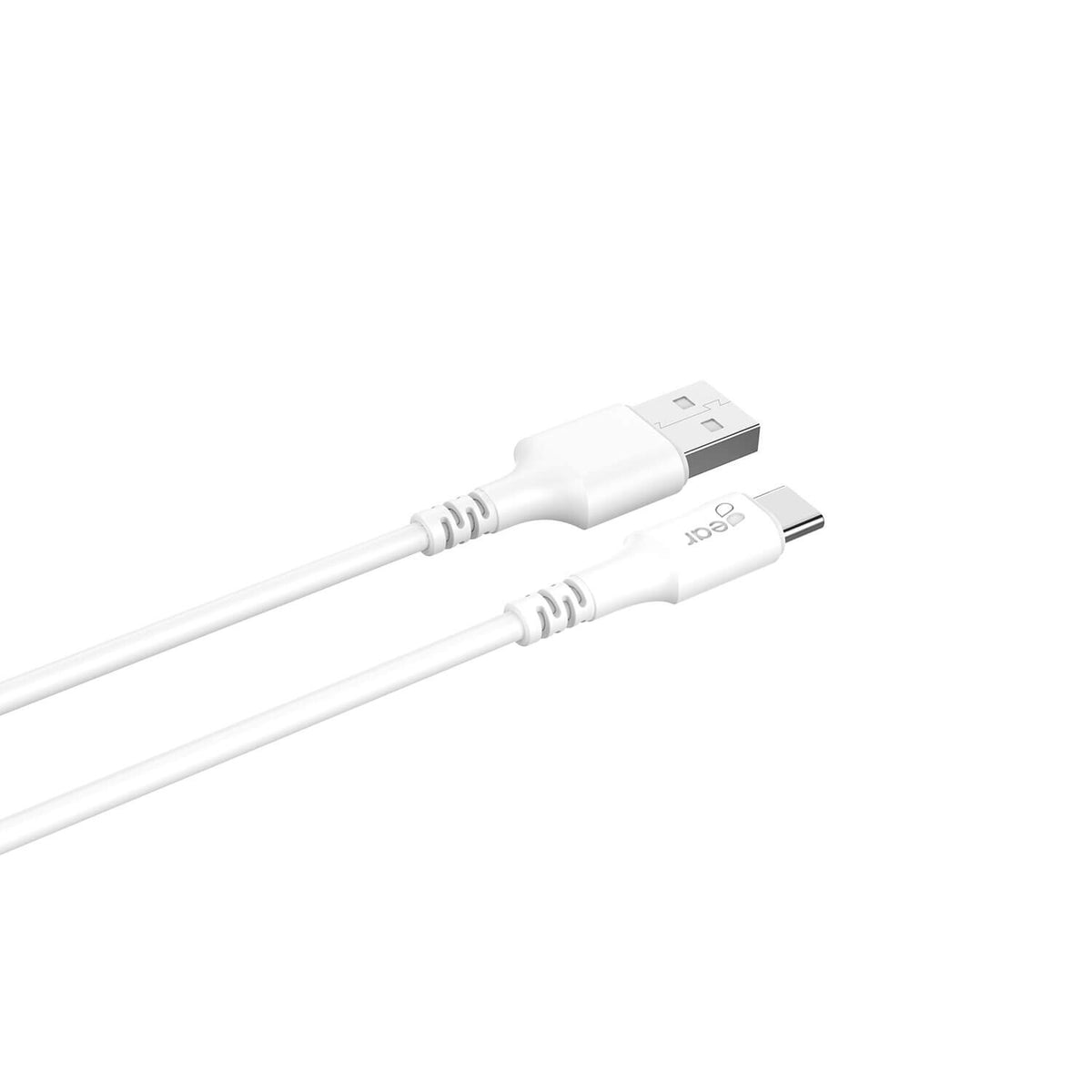Gear Ladekabel USB-A-USB-C 2.0 1m gen2 Rundt Kabel Hvid