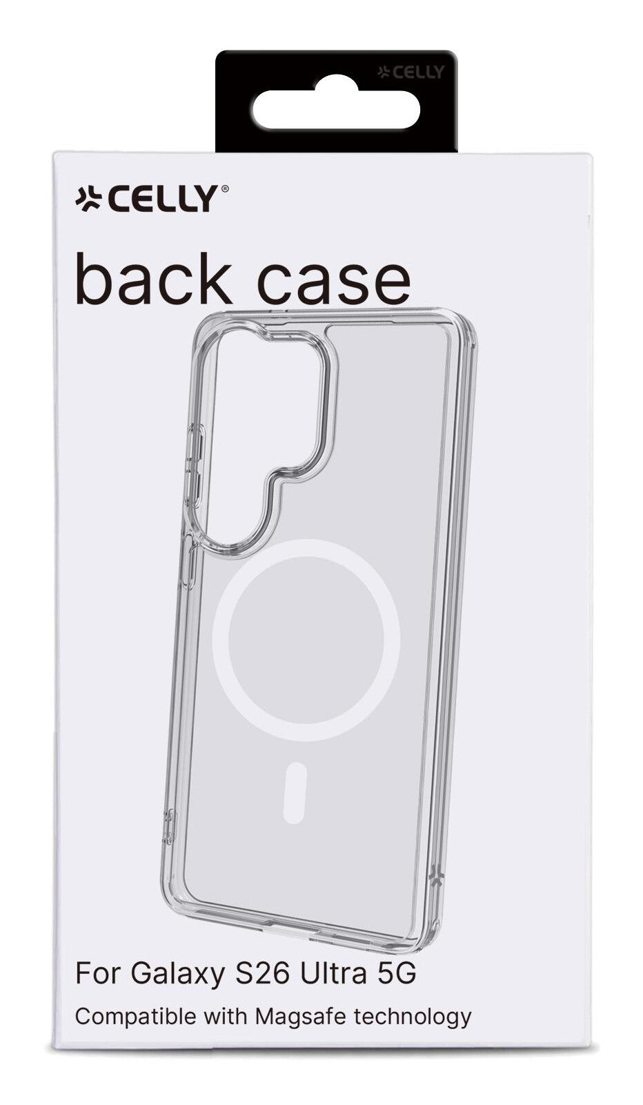 Celly GELSKINMAG mobiltelefon etui 17,5 cm (6.9") Cover Transparent