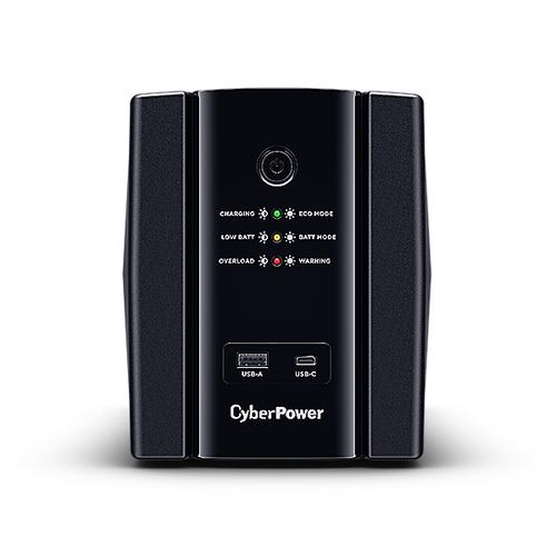 CyberPower UT1500EG UPS-enhed Interaktivt indgangsstik 1,5 kVA 900 W 4 AC stikkontakt(er)