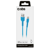 SBS TECABLEUSBIP589A Lightning kabel 1 m Blå