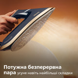 Philips PSG6066/20 Dampstrygning station 2400 W 1,8 L SteamGlide Advanced Blå, Guld