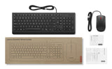 Lenovo Essential Wired Combo Sæt med mus og tastatur Kablet USA med Euro-symbol