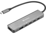 SANDBERG USB-C 6-in-1 MediaDock