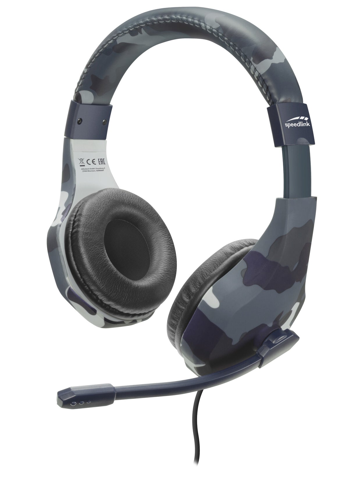 SPEEDLINK RAIDOR Headset Ledningsført Spil Blå