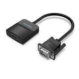 Vention ACNBB videokabel adapter 0,15 m VGA (D-Sub) HDMI + Micro-USB + 3.5mm Sort