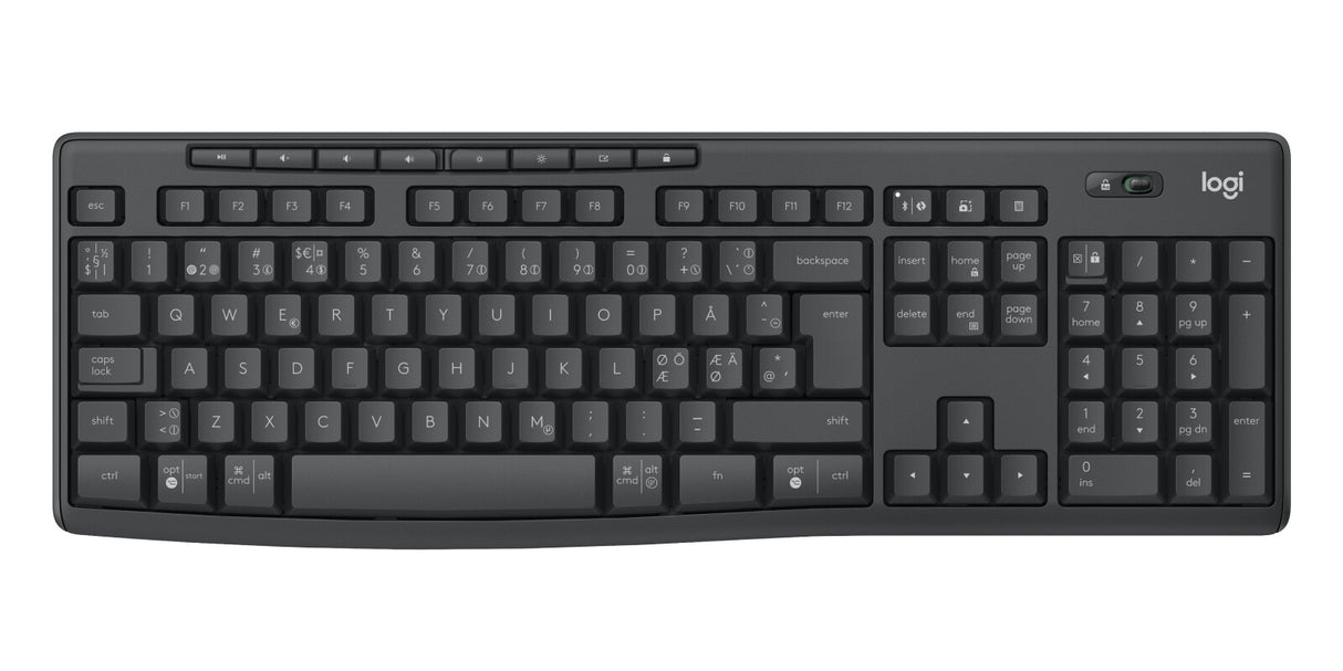 Logitech MK370 Combo for Business tastatur Mus inkluderet Kontor Bluetooth QWERTY Nordisk Grafit