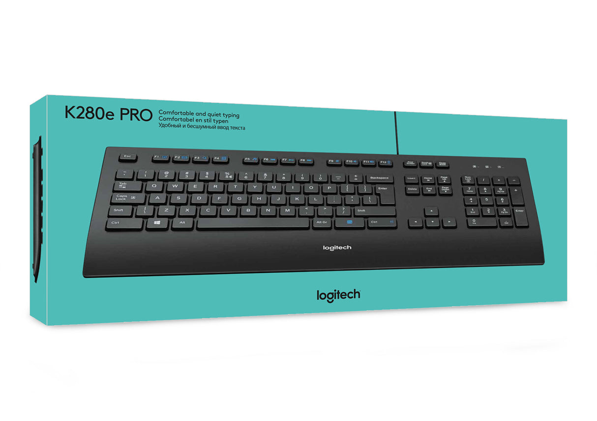Logitech K280e for Business tastatur Kontor USB QWERTY US International Sort