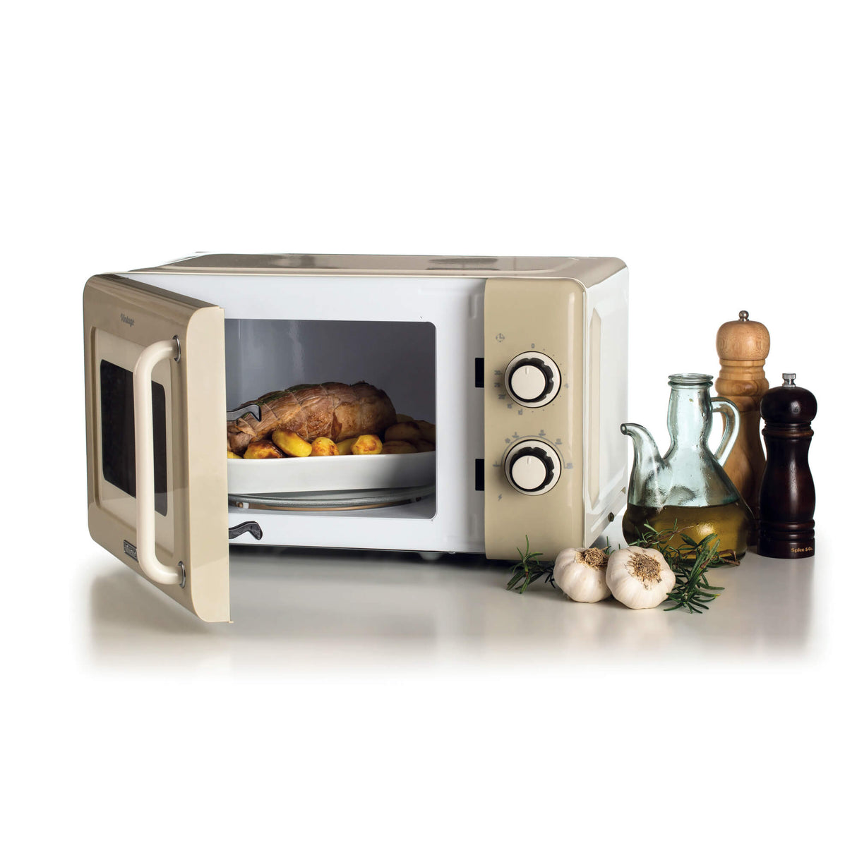 Ariete Vintage Mikrobølgeovn Fritstående 800W 20liter Beige