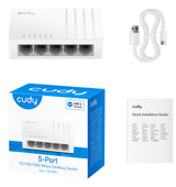Cudy GS105U netværksswitch Ikke administreret Gigabit Ethernet (10/100/1000) Hvid