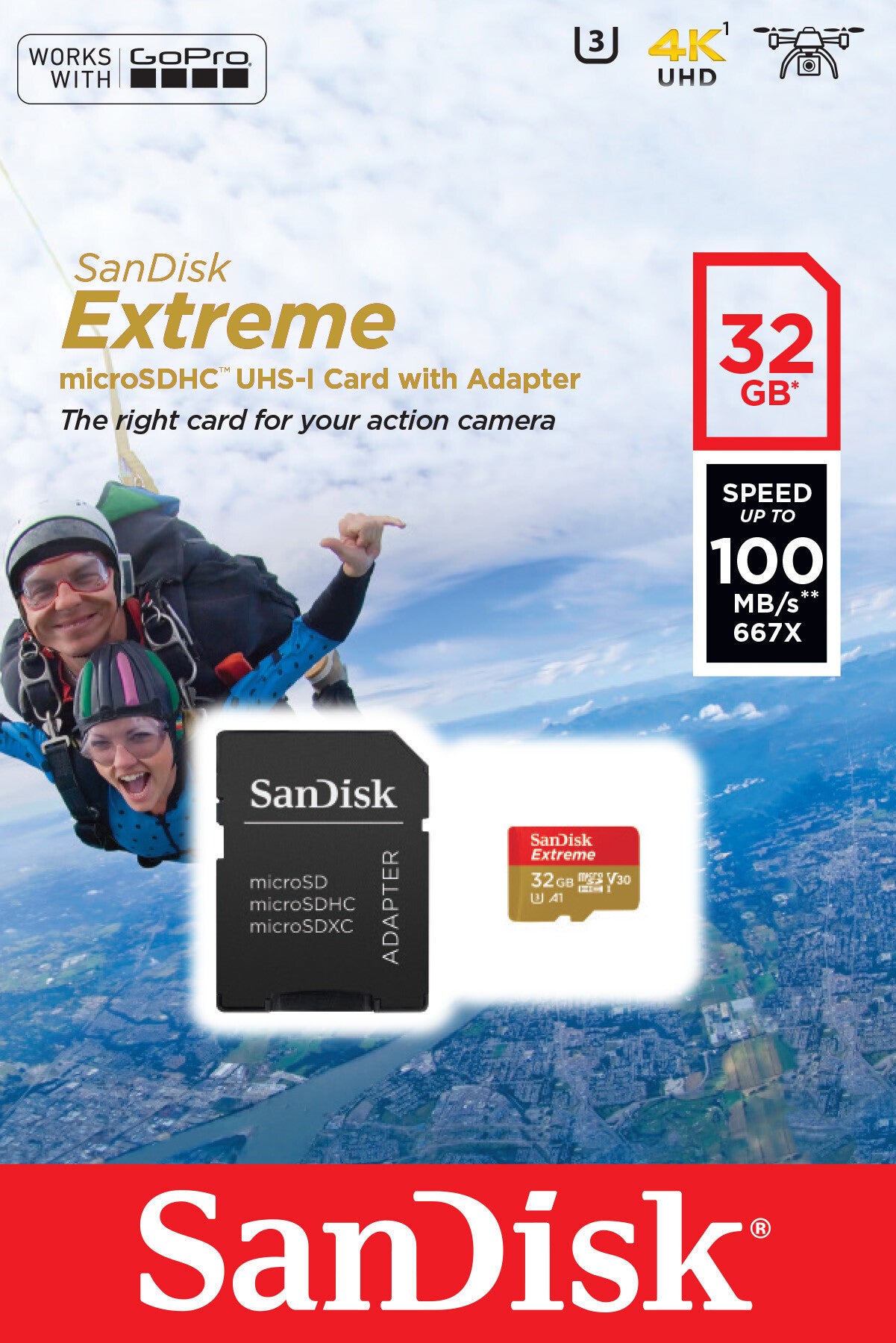 SanDisk Extreme 32 GB MicroSDHC UHS-I Klasse 10