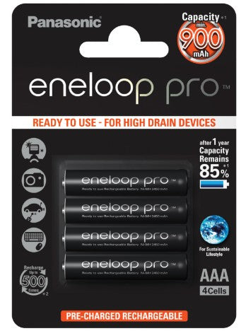 Panasonic eneloop pro AAA type Batterier til generelt brug (genopladelige) 900mAh 4