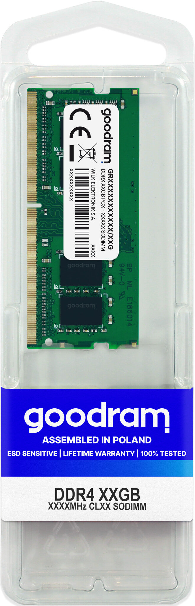 Goodram GR3200S464L22/16G hukommelsesmodul 16 GB 1 x 16 GB DDR4 260-pin SO-DIMM