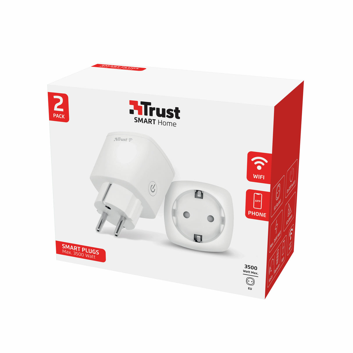 Trust 71301 smart stik 3000 W Hvid