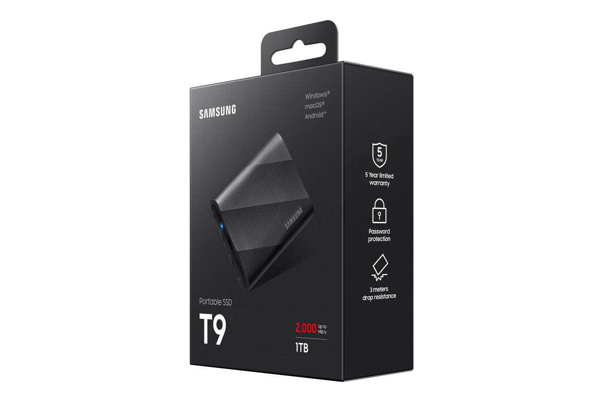Samsung MU-PG1T0B 1 TB USB Type-C USB 3.2 Gen 2x2 Sort
