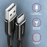 Axagon BUCM-AM20AB USB-kabel USB 2.0 2 m USB A USB C 0,48 Gbit/sek. Sort