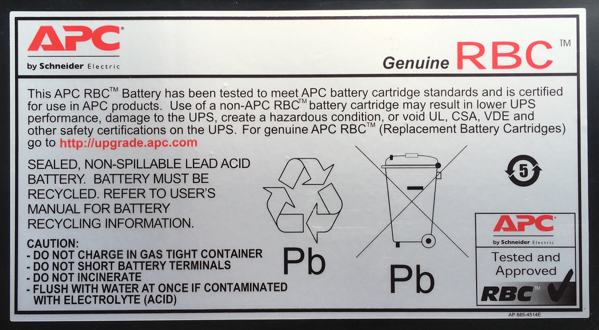 APC RBC48 UPS batteri Blybatterier (VRLA) 7 At