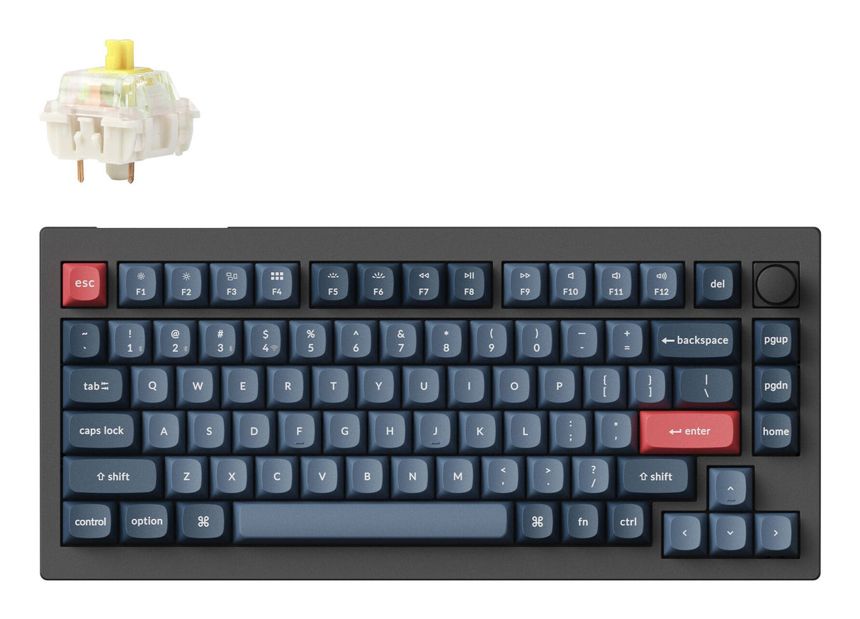 Keychron V1 Max tastatur Universel USB + RF Wireless + Bluetooth Sort, Grå