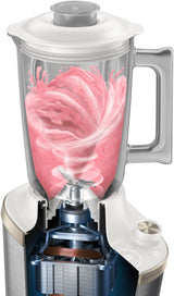 Philips 7000 series HR3760/01 blender 2 L Bordplade blender 1500 W Rustfrit stål, Hvid