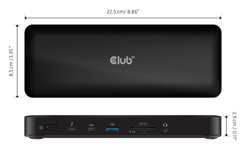 Club3D CSV-1583 Thunderbolt 4 16-in-1 Dockingstation 150Watt 4K 60Hz