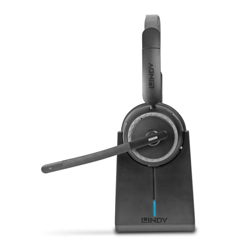 Lindy L118 Headset Trådløs Kontor/Callcenter USB Type-C Bluetooth Opladningsstativ Sort