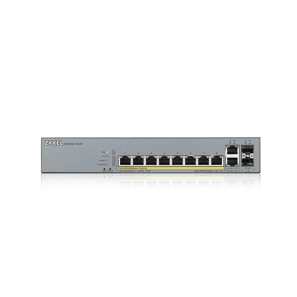 Zyxel GS1350-12HP Switch 8-porte Gigabit PoE+