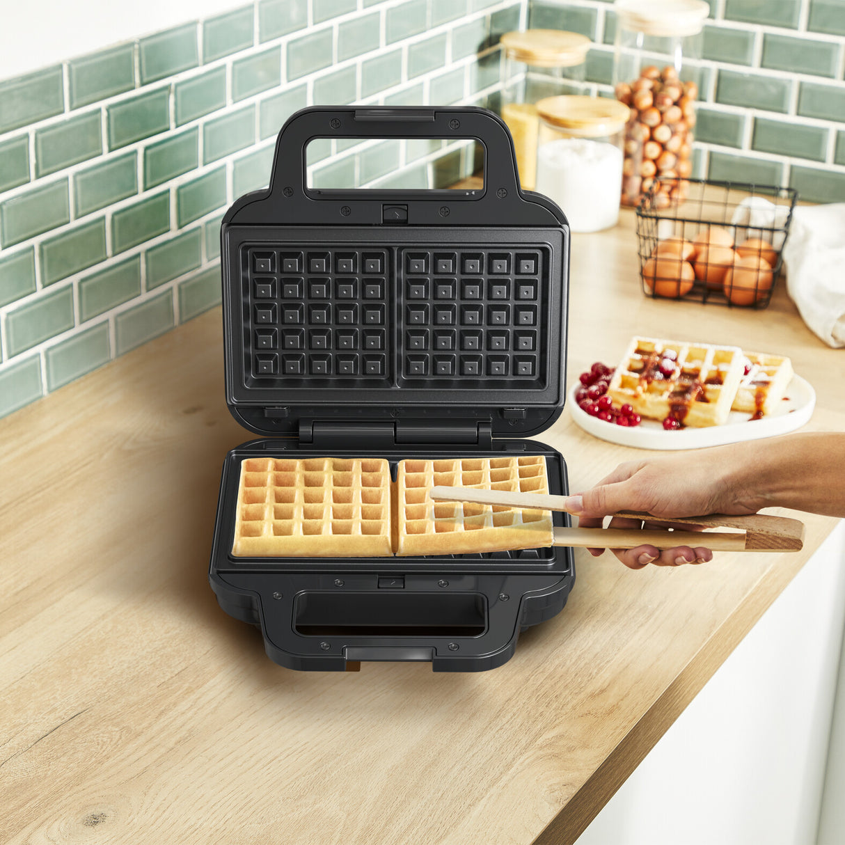 Tefal SW383D10 sandwichtoaster 700 W Sort, Rustfrit stål