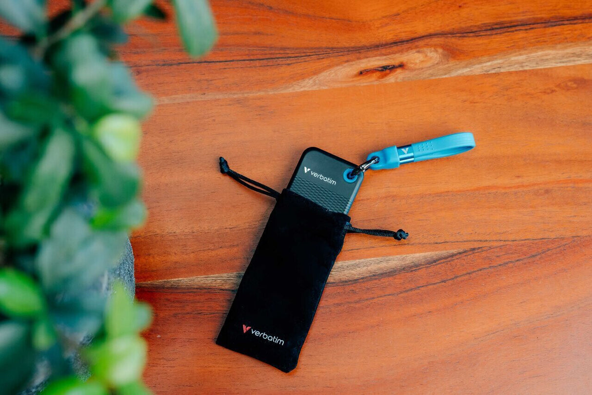 Verbatim Pocket SSD 256 GB USB Type-C 3.2 Gen 2 (3.1 Gen 2) Sort, Blå
