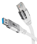 Goobay USB 3.0 til RJ45 netværksadapter 1 m CAT6 1 Gbit/s Hvid