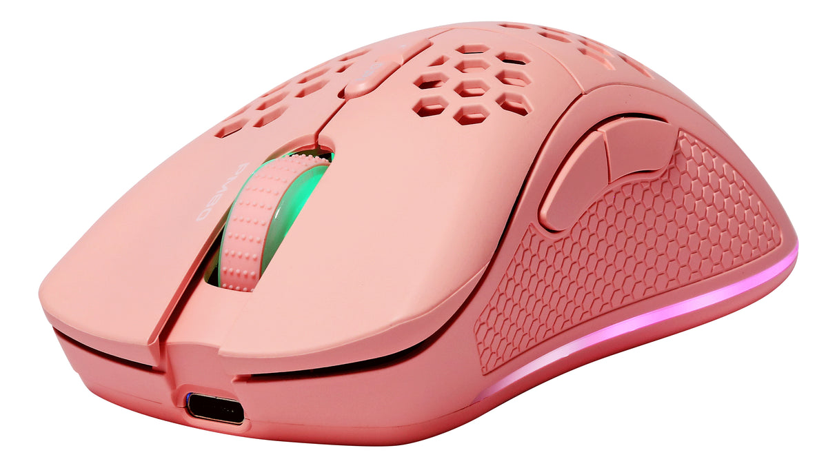 Deltaco Gaming PM80 wireless lightweight mouse, pink