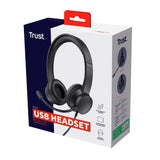 Trust Ayda Headset Ledningsført Opkald/musik Sort