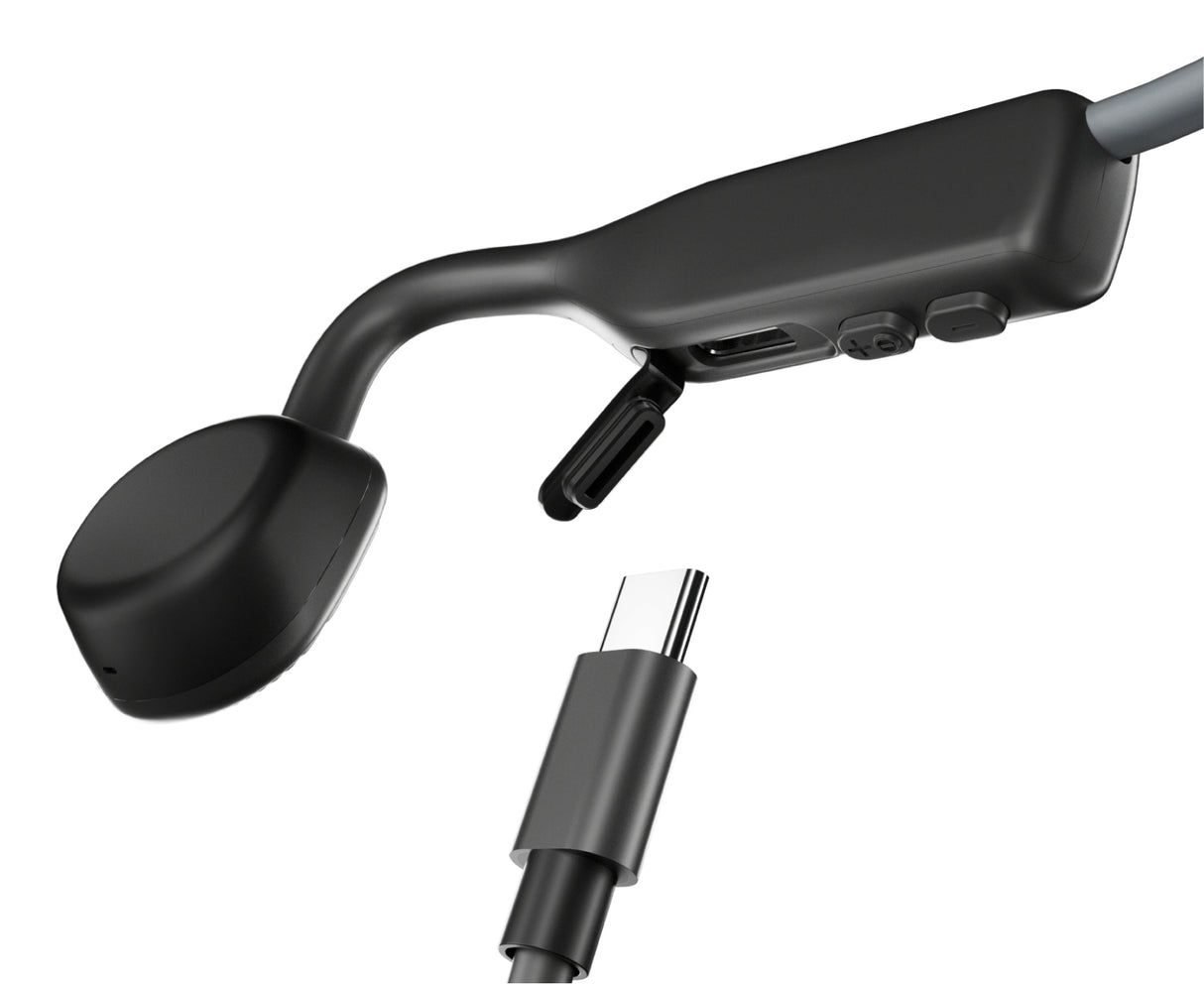 Shokz OpenMove bone conduction open-ear headphones grey