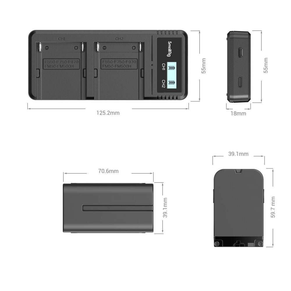 Batterilader SMALLRIG NP-F970
