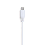 Gear Rundt ladekabel MicroUSB til USB-A 0,3m Hvid