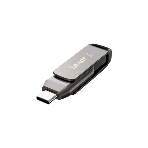 Lexar JumpDrive Dual Drive D400 USB-nøgle 32 GB USB Type-A / USB Type-C 3.2 Gen 2 (3.1 Gen 2) Sølv