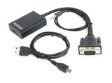 Gembird A-VGA-HDMI-01 videokabel adapter 0,15 m HDMI Type A (Standard) VGA (D-Sub) Sort