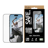 PanzerGlass SAFE. by ® Skærmbeskyttelse m. Sort Ramme iPhone 17 | 16 Pro | Ultra-Wide Fit m. EasyAligner