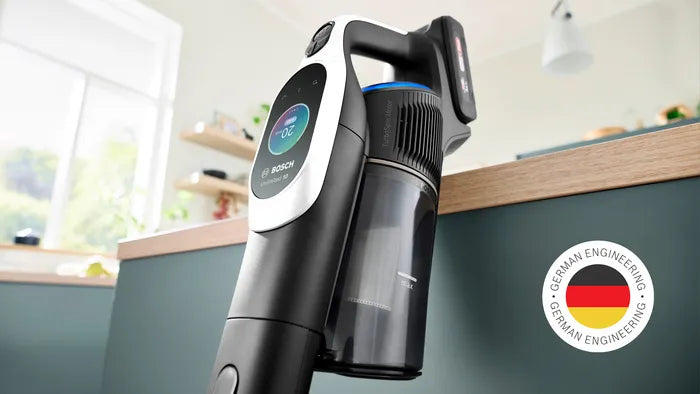 Bosch BCS1041WAC stav støvsuger & elektrisk kost Stick vakuum Batteri Dry HEPA Poseløs 0,4 L 23,5 W Sort, Hvid 4 At