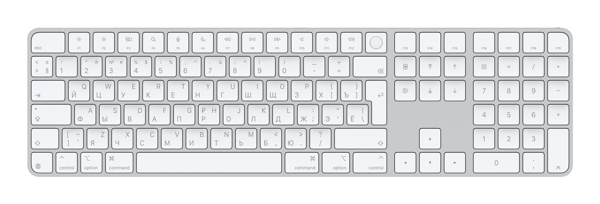 Apple Magic tastatur Universel USB + Bluetooth QWERTY Russisk Hvid