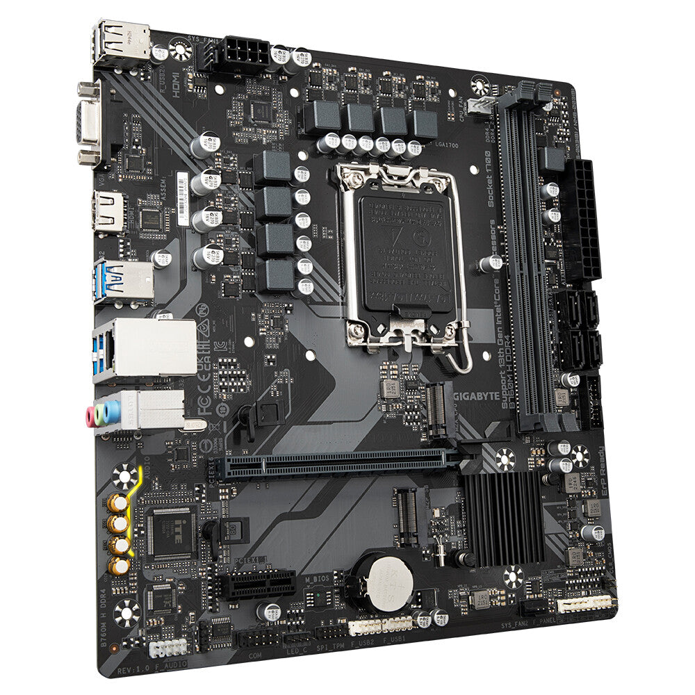 GIGABYTE B760M H DDR4 bundkort Intel B760 Express LGA 1700 micro ATX